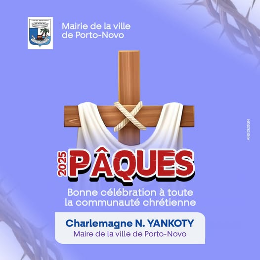Le Maire Charlemagne N. YANKOTY souhaite une joyeuse fête de Pâques à toute la communauté chrétienne