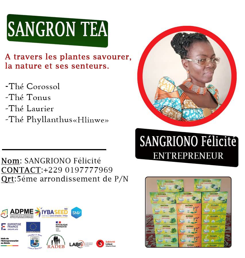 Collaboration entre le LABIS et la Mairie de Porto-Novo pour valoriser les entrepreneurs: SANGRON TEA