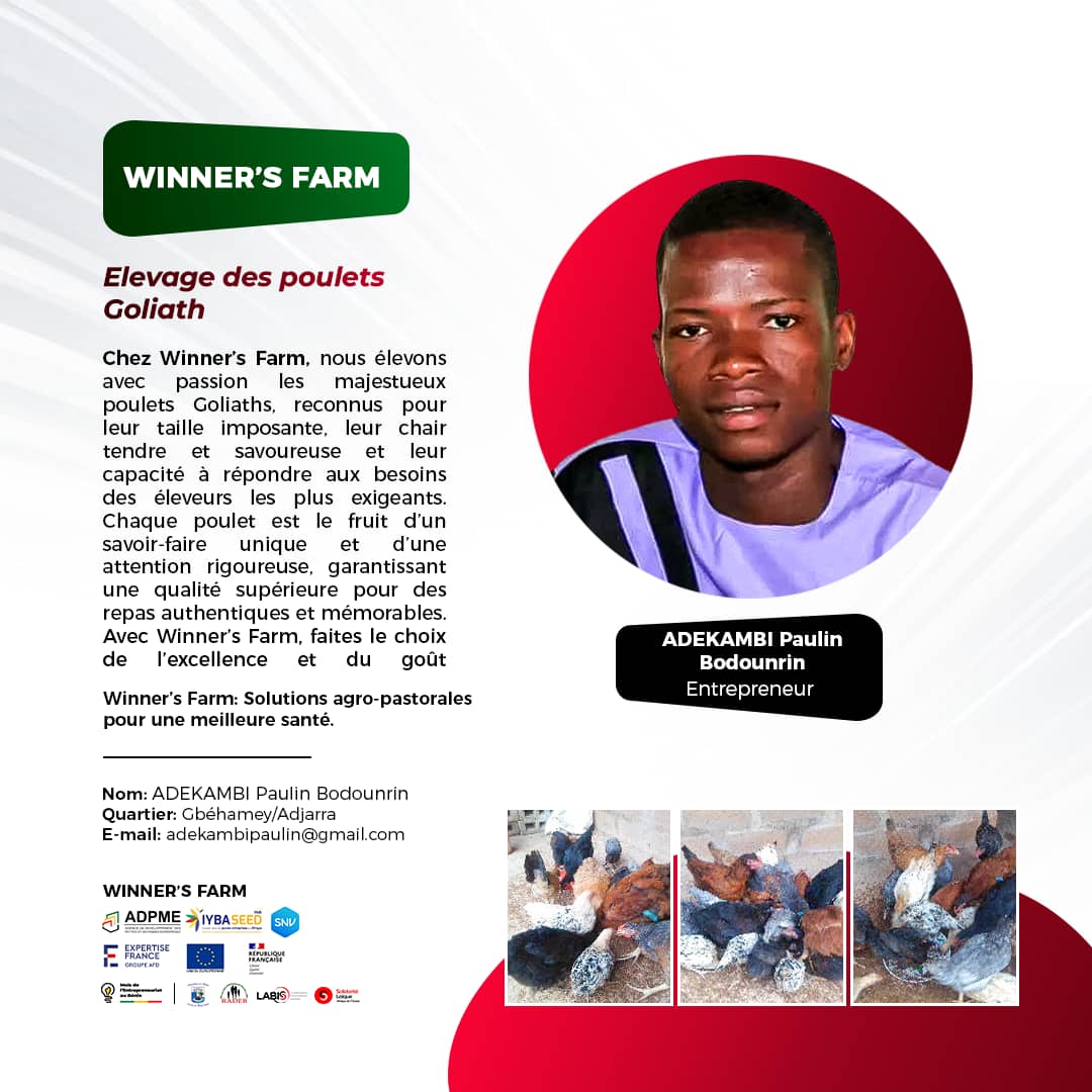Collaboration entre le LABIS et la Mairie de Porto-Novo pour valoriser les entrepreneurs: WINNER'S FARM