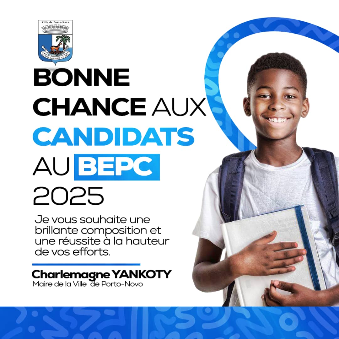 Le Maire Charlemagne YANKOTY et le Conseil communal adressent leurs encouragements à tous les candidats au BEPC.